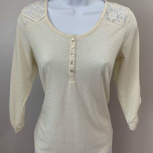 Neon Soul Lace Shoulder Detail Top